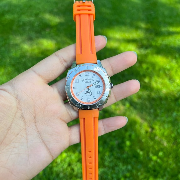 Tommy Bahama orange men’s rubber strap watch - Picture 1 of 9